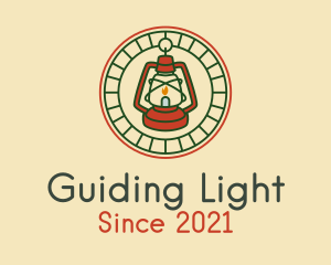 Camping Oil Lamp logo design