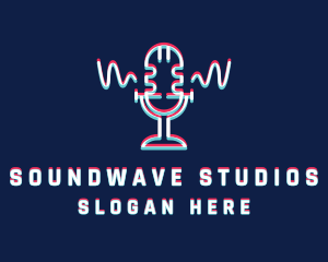 Audio Podcast Microphone  logo design