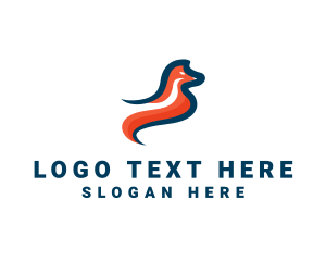 Stylish Orange Fox logo