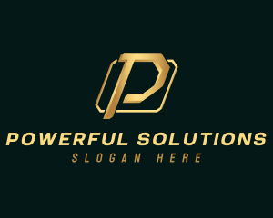 Deluxe Industrial Letter P logo design