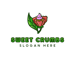 Rose Cupcake Bakery logo design