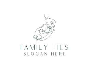 Postnatal Floral Baby logo design