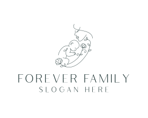 Postnatal Floral Baby logo design