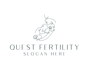 Postnatal Floral Baby logo design