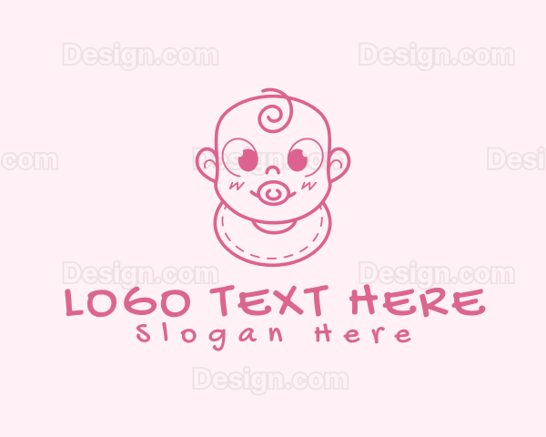 Cute Baby Infant Logo