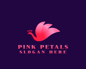 Gradient Peacock Bird logo design