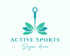 Teal Acupuncture Leaf logo