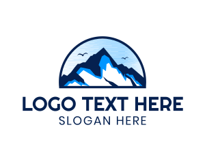 Glacier - Blue Mountain Peak logo design