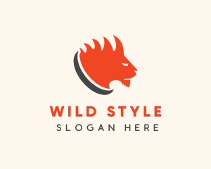 Wild Lion Zoo logo design