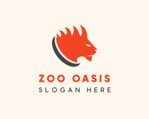 Wild Lion Zoo logo design