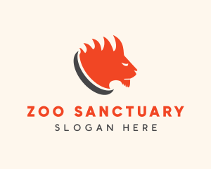 Wild Lion Zoo logo design