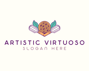 Cookie Whisk Floral logo design