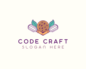 Cookie Whisk Floral logo design