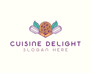 Cookie Whisk Floral logo design