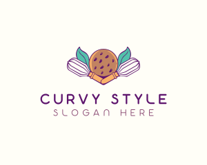 Cookie Whisk Floral logo design