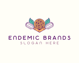 Cookie Whisk Floral logo design