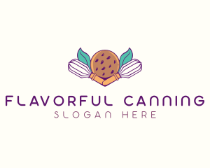 Cookie Whisk Floral logo design