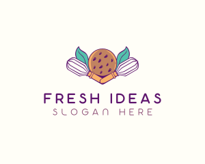 Cookie Whisk Floral logo design