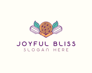 Cookie Whisk Floral logo design