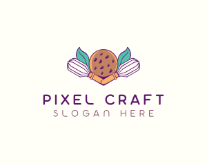 Cookie Whisk Floral logo design