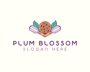 Cookie Whisk Floral logo design