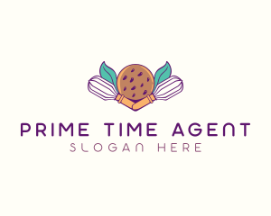 Cookie Whisk Floral logo design