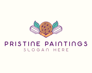 Cookie Whisk Floral logo design