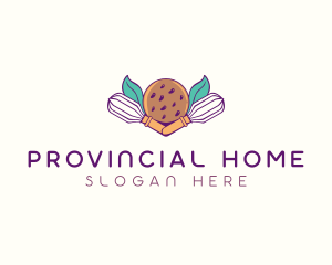 Cookie Whisk Floral logo design