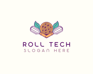 Cookie Whisk Floral logo design