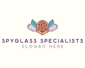 Cookie Whisk Floral logo design