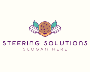 Cookie Whisk Floral logo design