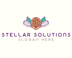 Cookie Whisk Floral logo design