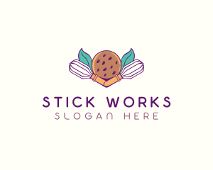 Cookie Whisk Floral logo design