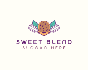 Cookie Whisk Floral logo design