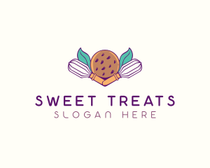 Cookie Whisk Floral logo design