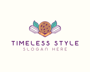 Cookie Whisk Floral logo design