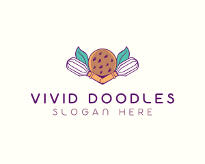 Cookie Whisk Floral logo design