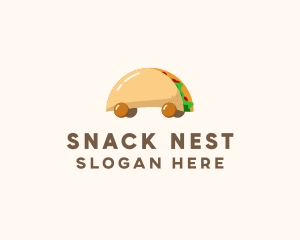 Taco Snack Food Cart logo design