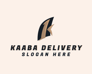 Freight Delivery Letter K logo design