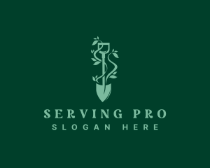 Gardening Shovel Planting Logo