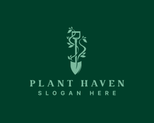 Gardening Shovel Planting logo design