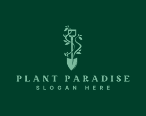 Gardening Shovel Planting logo design