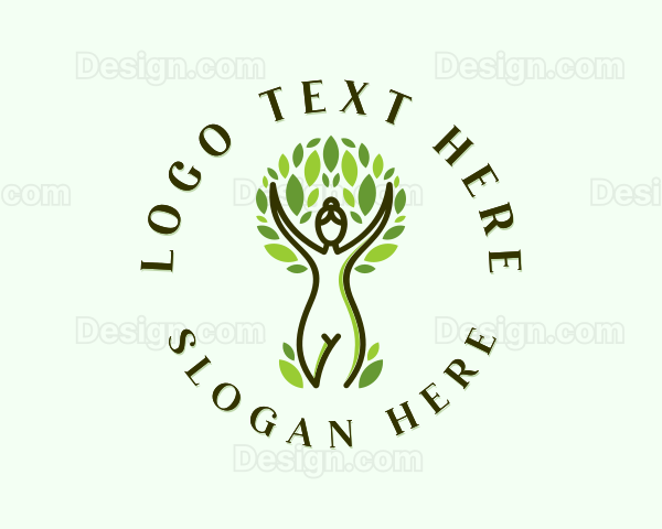 Nature Woman Tree Beauty Logo