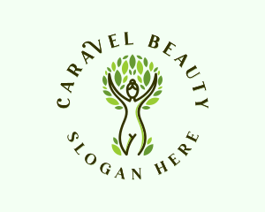 Nature Woman Tree Beauty logo design