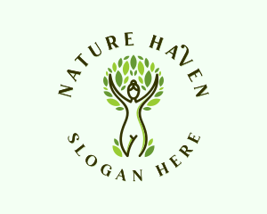 Nature Woman Tree Beauty logo design