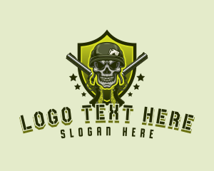 Military Skull Gun logo