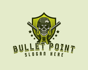 Military Skull Gun logo design