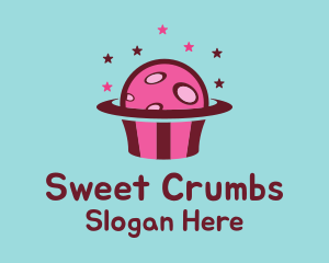 Space Cupcake Muffin logo