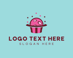 Space Cupcake Muffin logo