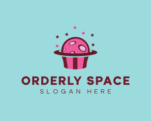 Space Cupcake Muffin logo design